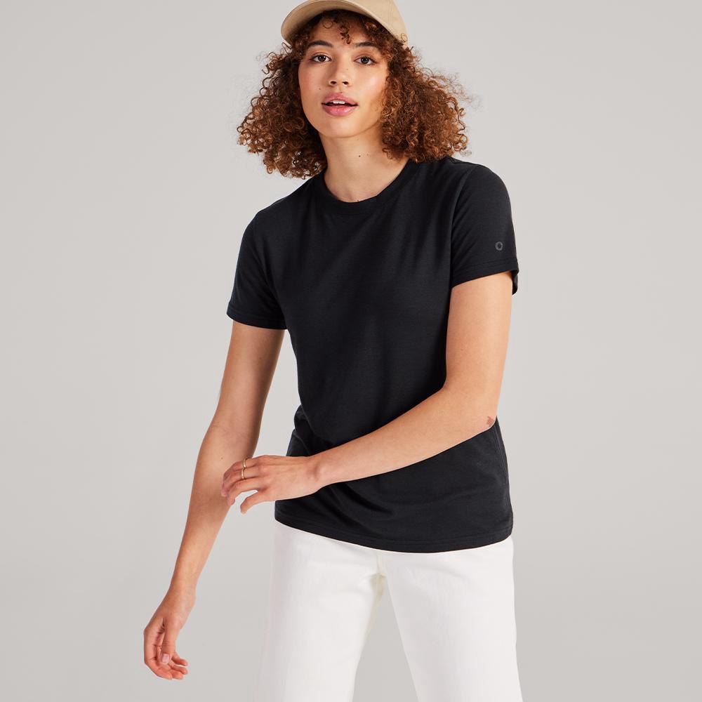 Allbirds Women's T-Shirt Black - TrinoXO™ Classic Fit - 60324ZPVK